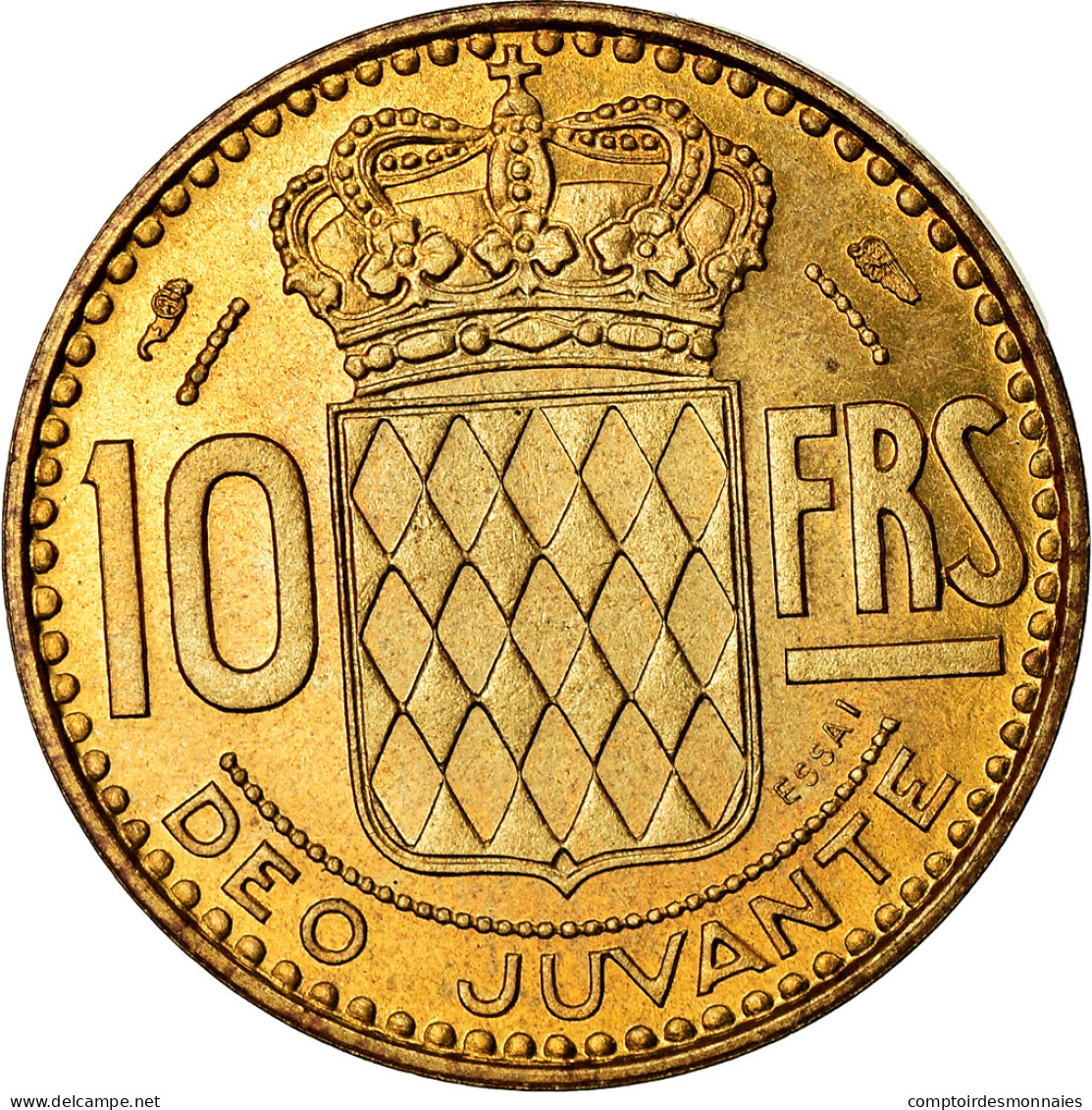 Monnaie, Monaco, Rainier III, 10 Francs, 1950, Paris, ESSAI, SUP - 1949-1956 Old Francs