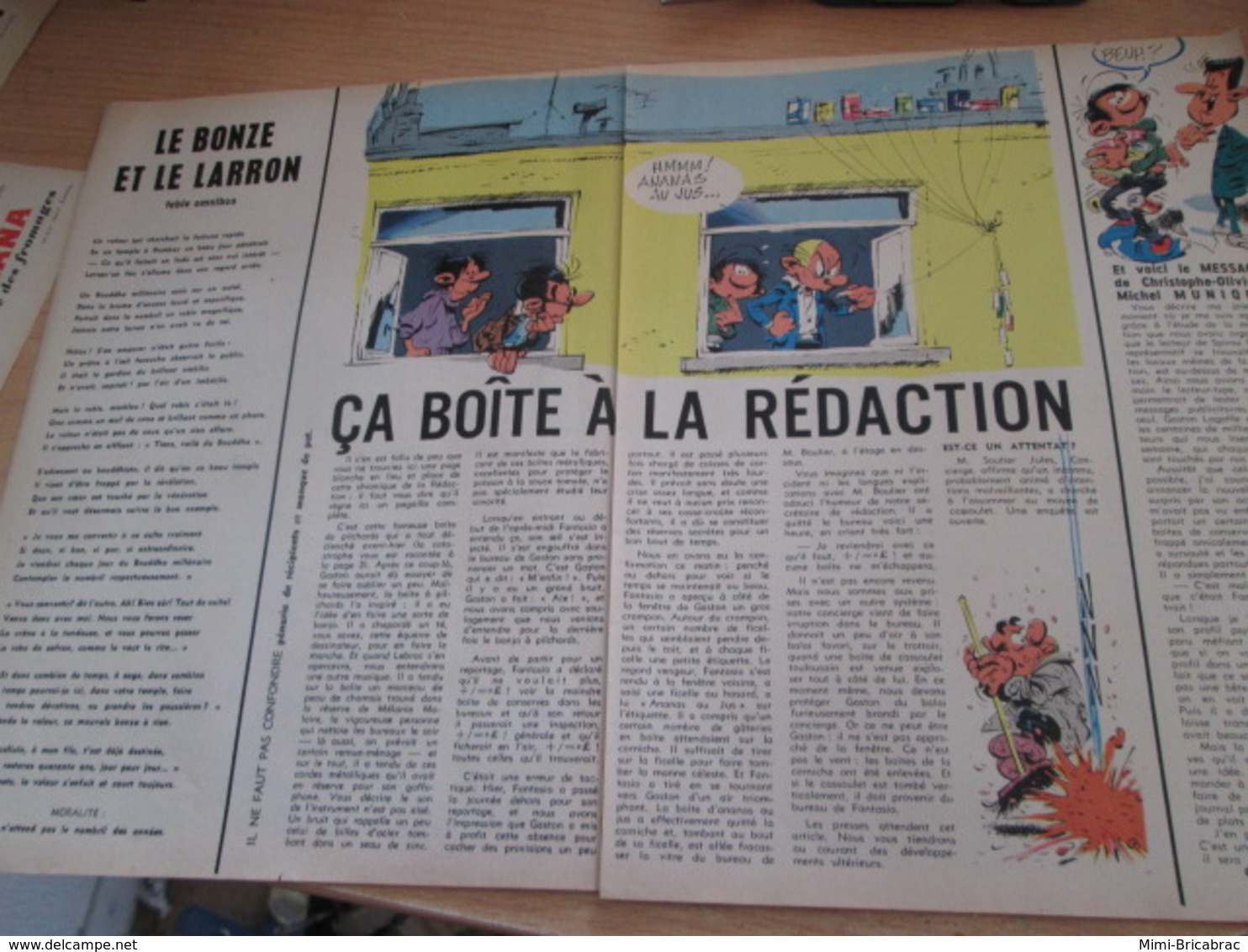 SPITIN20 Page DOUBLE Revue SPIROU Années 60/70 : CA BOITE A LA REDACTION  / FRANQUIN GASTON LAGAFFE - Franquin