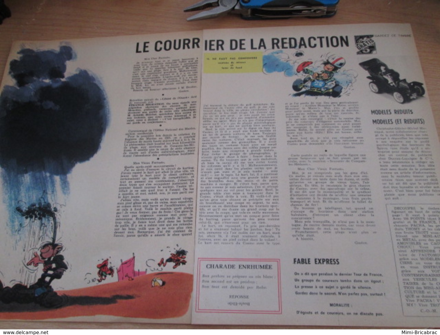 SPITIN20 Page DOUBLE Revue SPIROU Années 60/70 : LE COURRIER DE LA REDACTION  / FRANQUIN GASTON LAGAFFE - Franquin