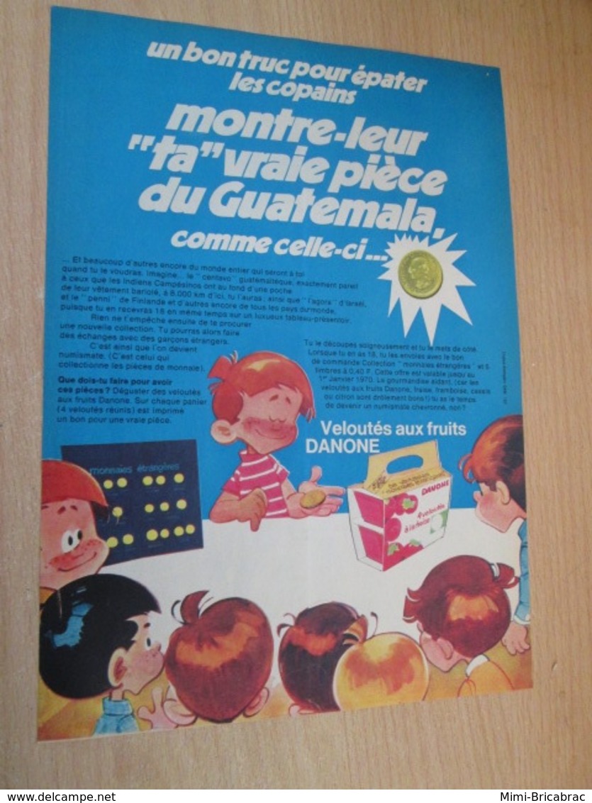 SPITIN20 Page Revue SPIROU Années 60/70 : Rare PUBLICITE BOULE ET BILL YAOURTS DANONE - Boule Et Bill