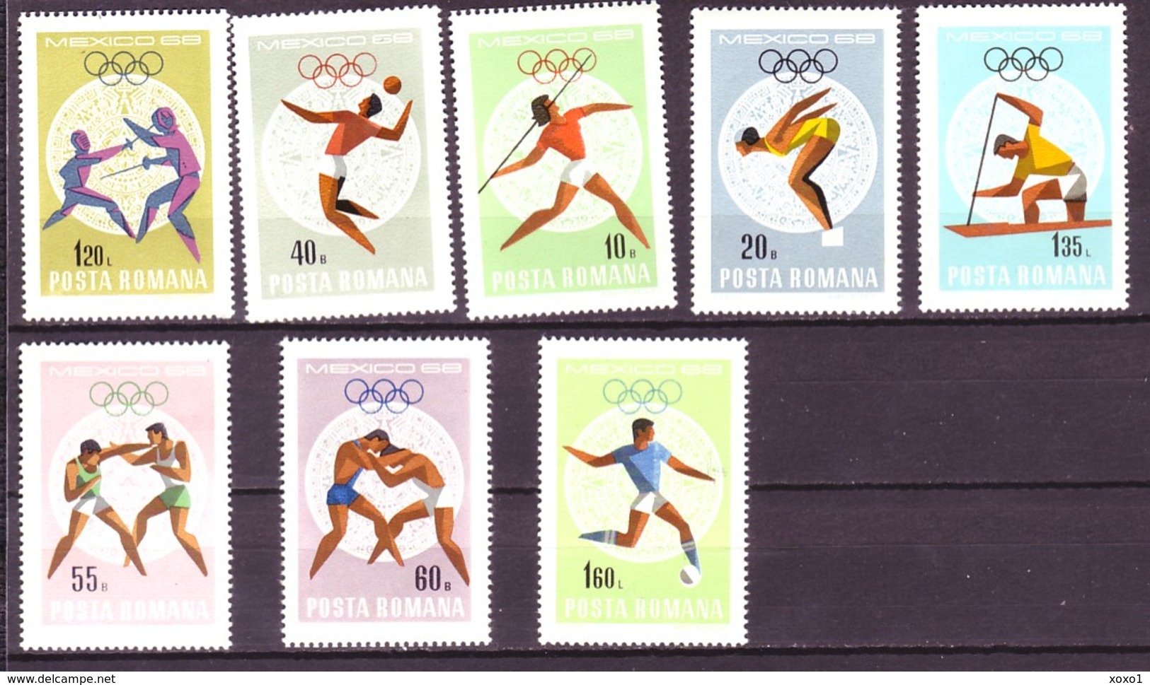 Romania 1968 MiNr. 2697 - 2704  Rumänien Olympic Games Mexico 8v MNH** 4,50 € - Unused Stamps