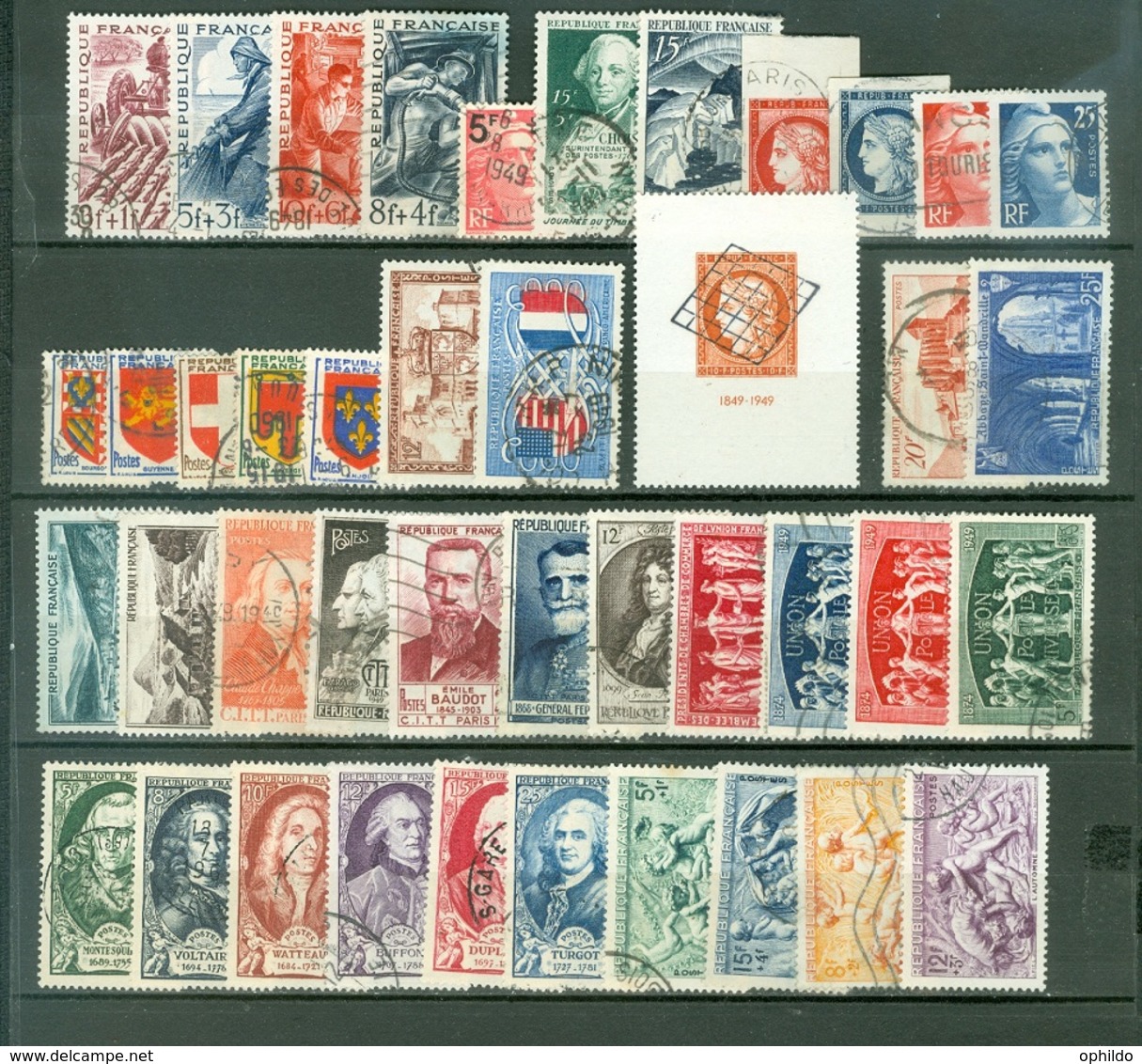 France   Année Complete  1949  Ob   TB - 1940-1949