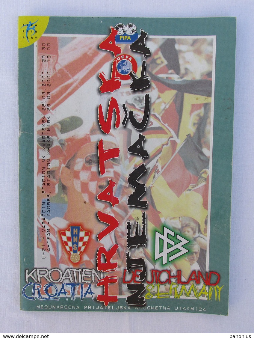 FOOTBALL / SOCCER / FUTBOL / CALCIO - CROATIA Vs GERMANY, FRIENDLY MATCH, PROGRAMME - Boeken