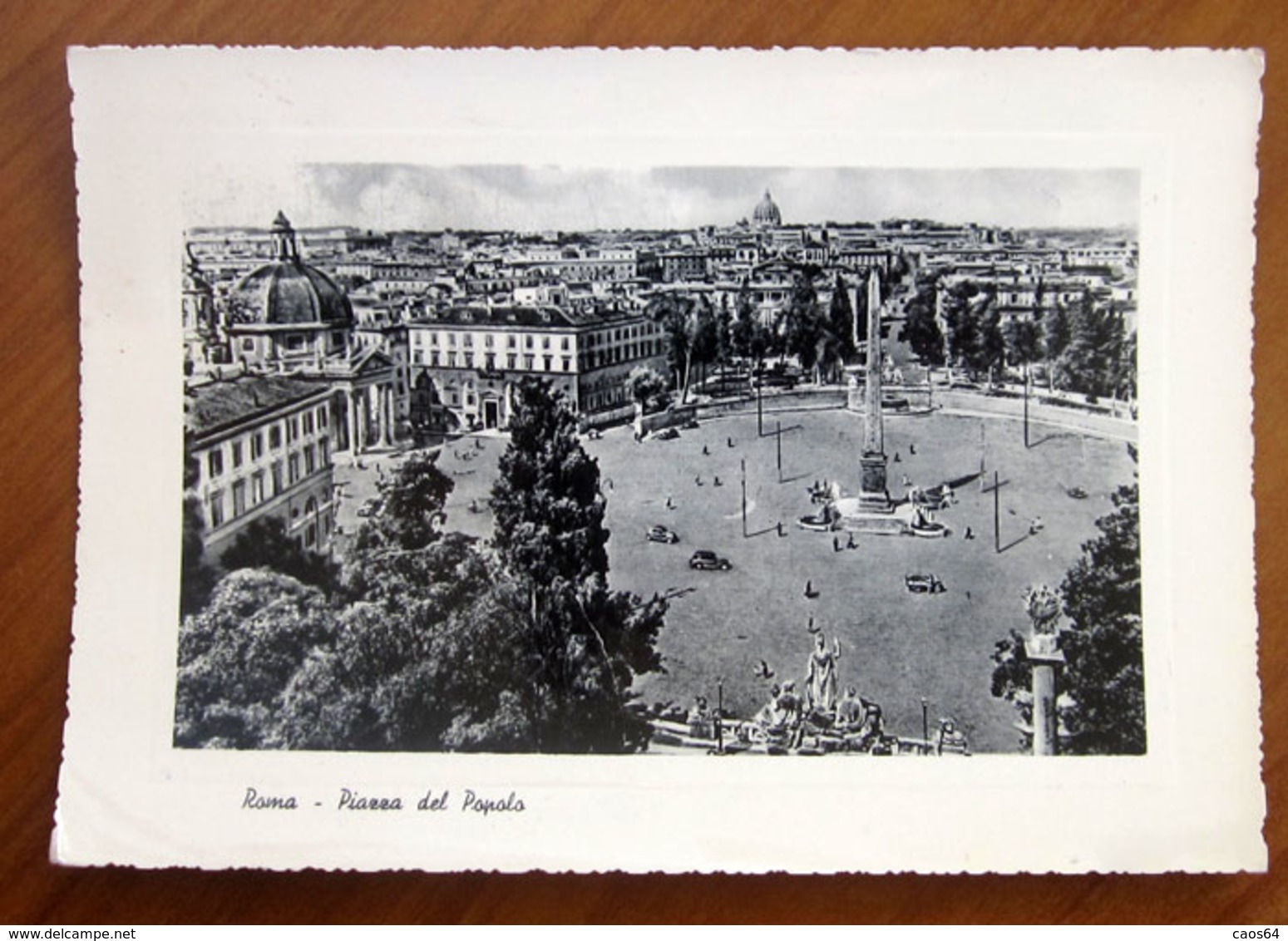 ROMA Piazza Del Popolo Auto Cars Cartolina 1961  Viaggiata - Places & Squares