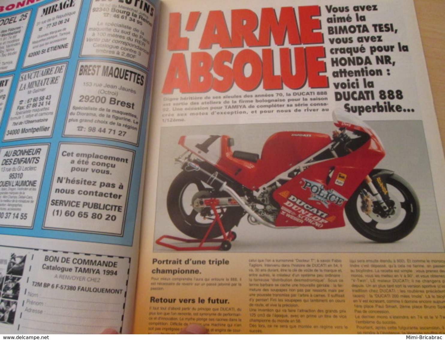 WW2013-2 Revue Maquettiste Plastique / TAMIYA MODEL MAGAZINE N°14 De 1994 Valait 28 FF , Sommaire En Photo 3 - Francia