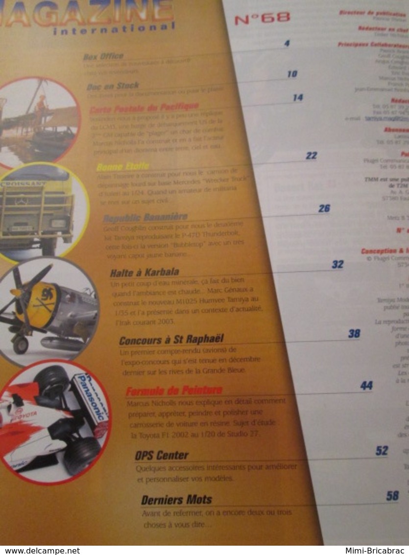 WW2013-2 Revue Maquettiste Plastique / TAMIYA MODEL MAGAZINE N°68 De 2004 Valait 5,40€ , Sommaire En Photo 2 Ou 3 - France