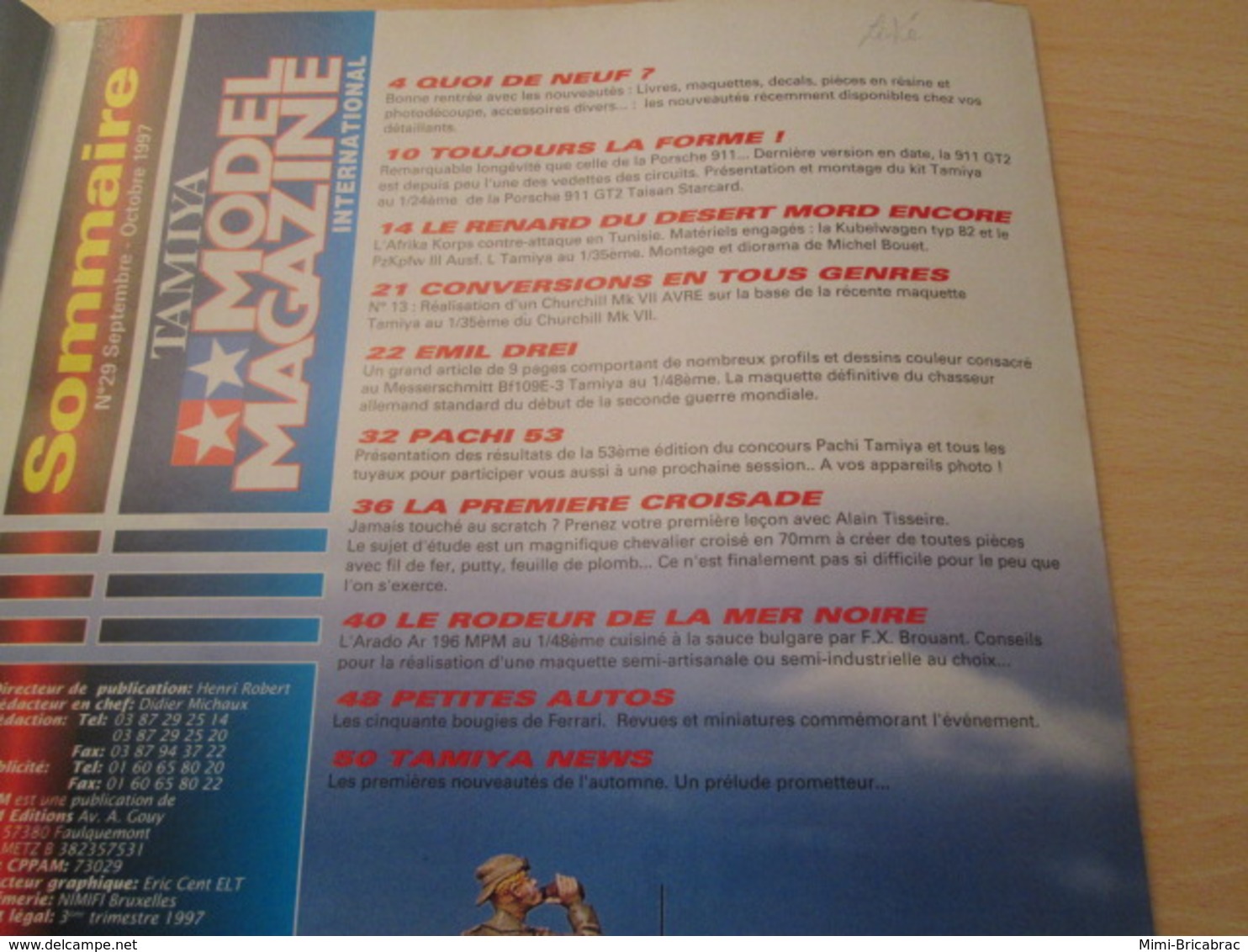 WW2013-2 Revue Maquettiste Plastique / TAMIYA MODEL MAGAZINE N°29 De 1997 Valait 30 FF Sommaire En Photo 2 Ou 3 - France