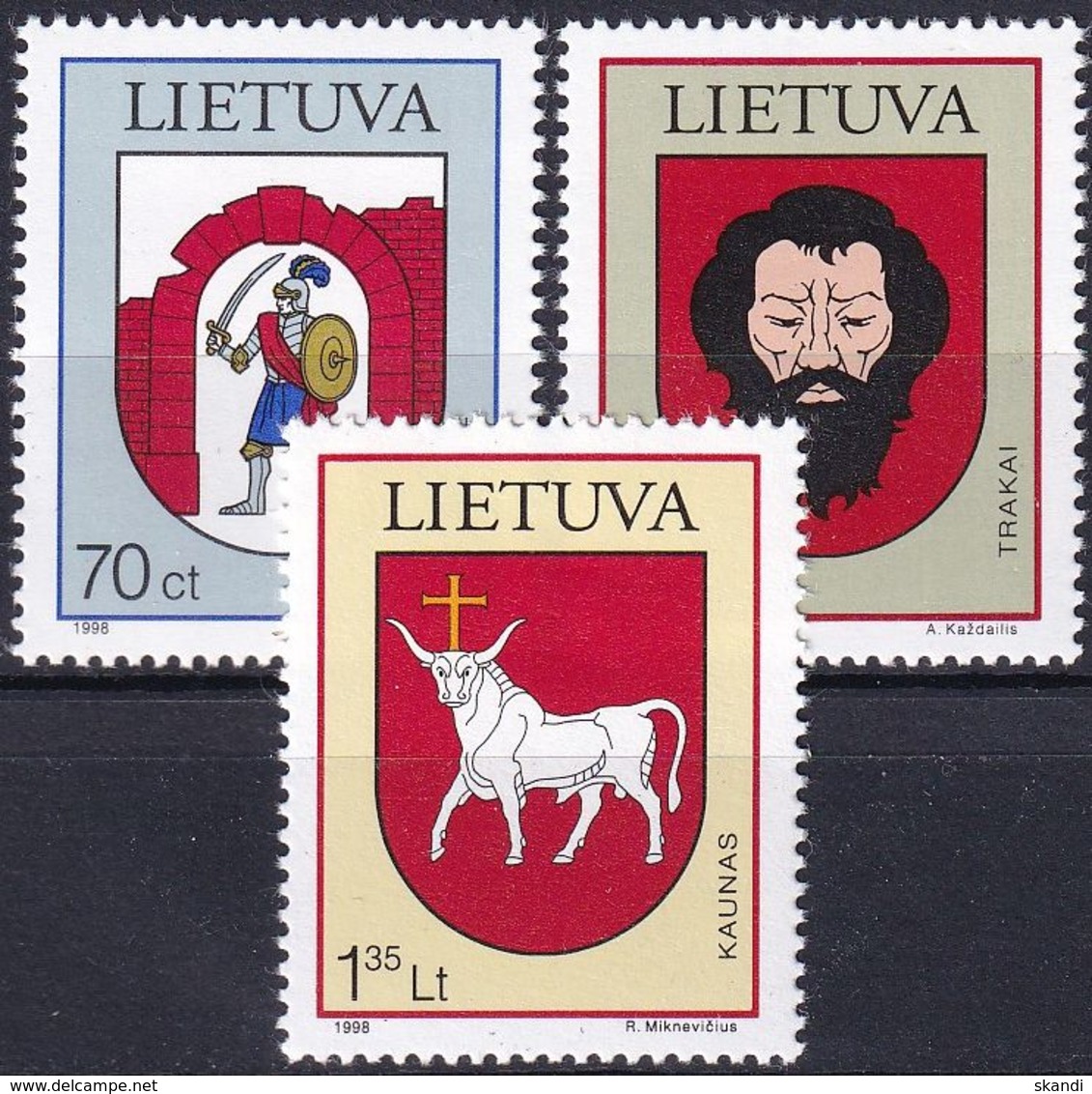 LITAUEN 1998 Mi-Nr. 673/75 ** MNH - Lithuania