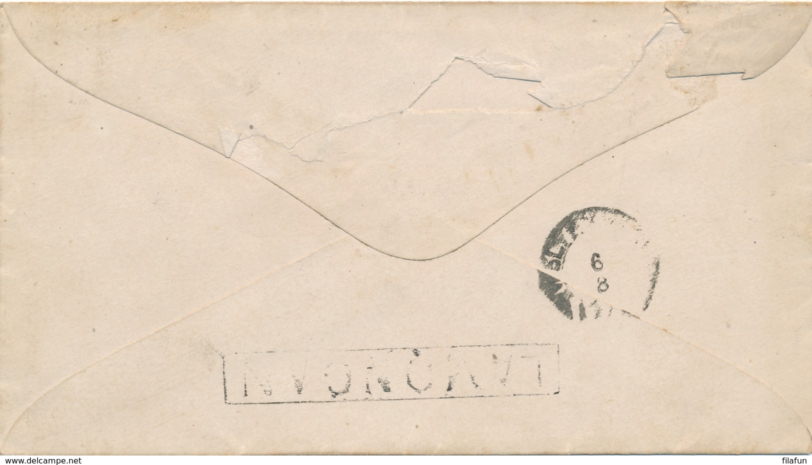 Nederlands Indië - 1878 - 10 Cent Willem III Op Cover Van L LAMONGAN Via Rond- & Puntstempel GRISSEE Naar Batavia - India Holandeses