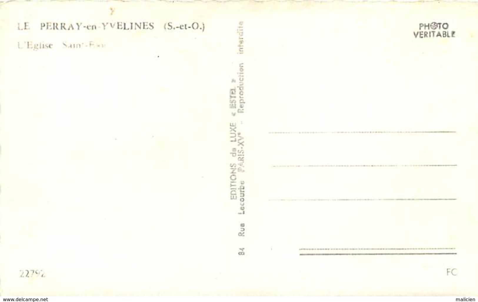 - Dpts Div -ref-AR912- Yvelines - Le Perray En Yvelines - L Eglise Saint Eloi - Arrière Plan Voiture Et Magasins - - Le Perray En Yvelines