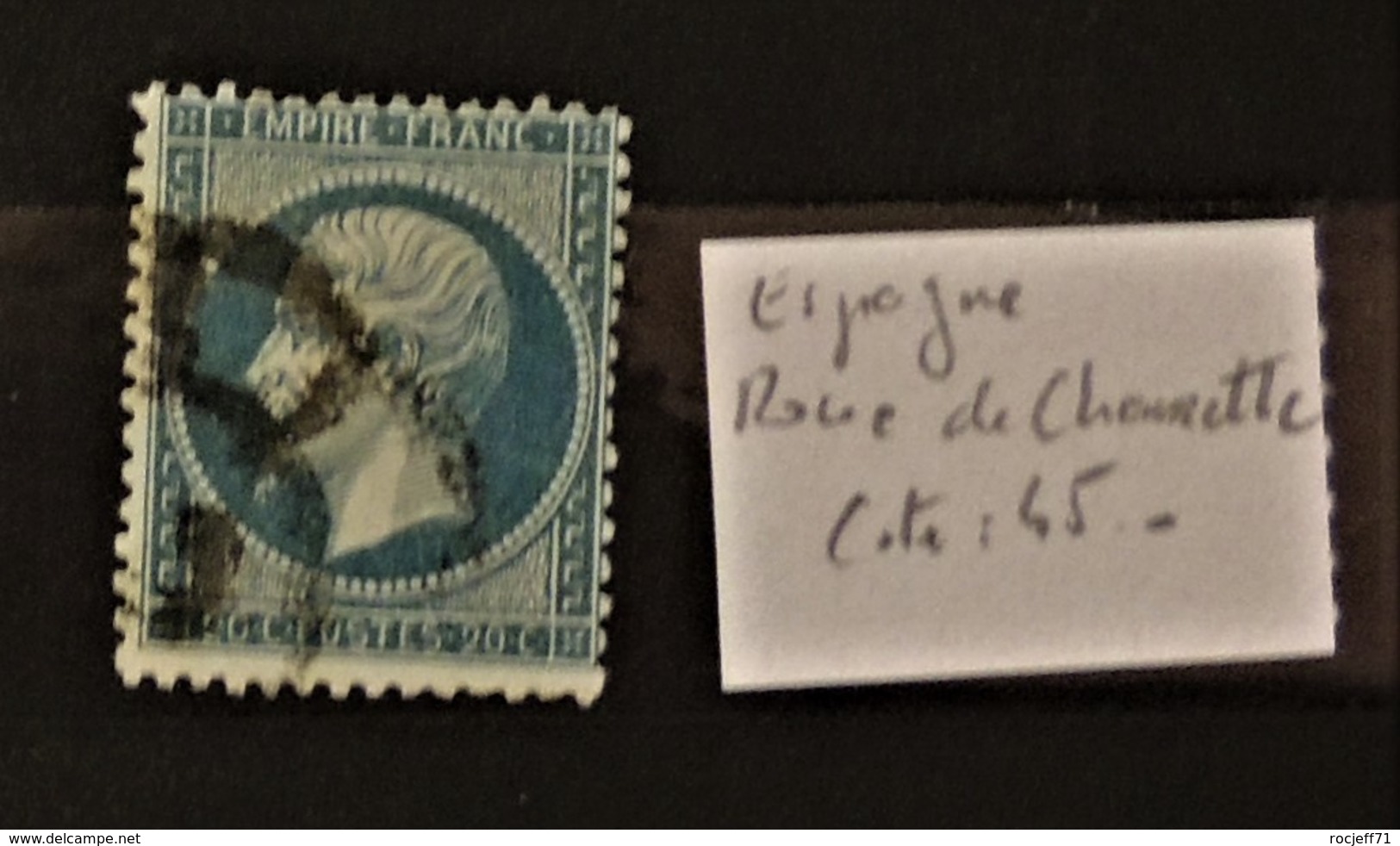 05 - 20 // France N° 22 Oblitération D'Espagne - Roue De Charette - Cote 45 Euros - 1862 Napoléon III.