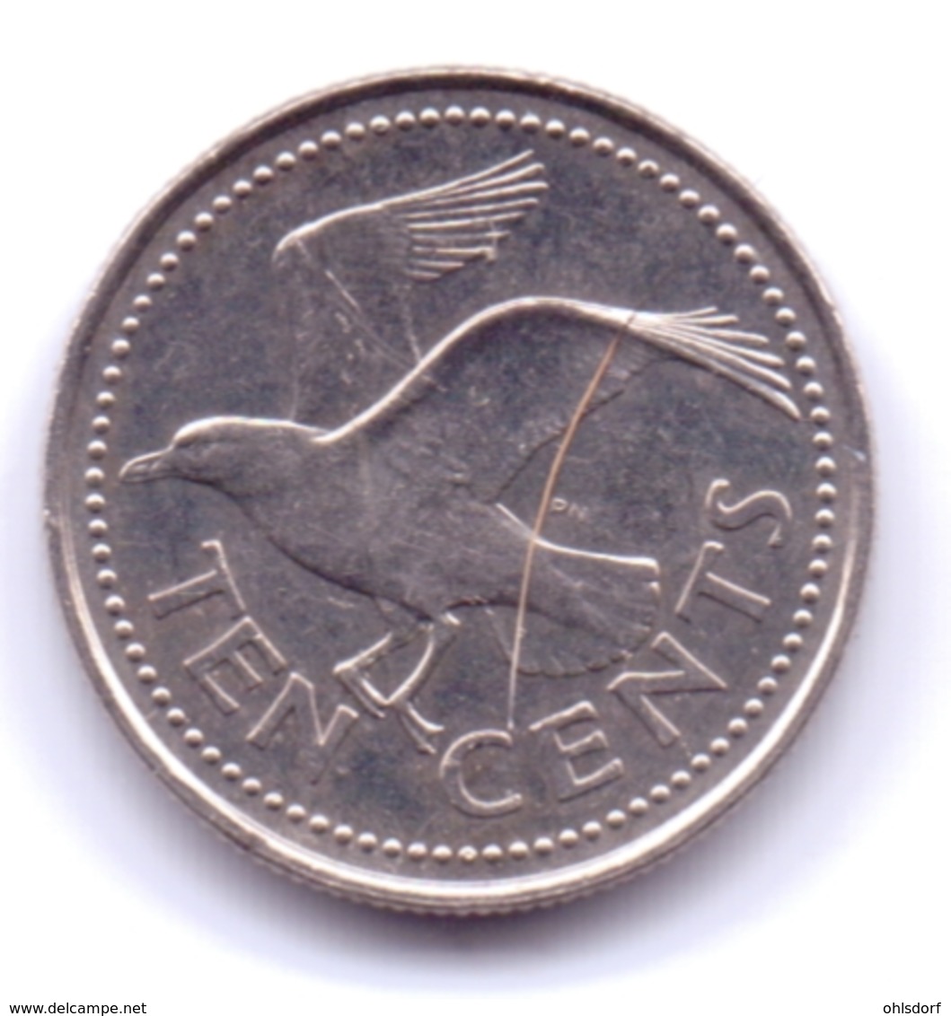 BARBADOS 2001: 10 Cents, KM 12 - Barbados