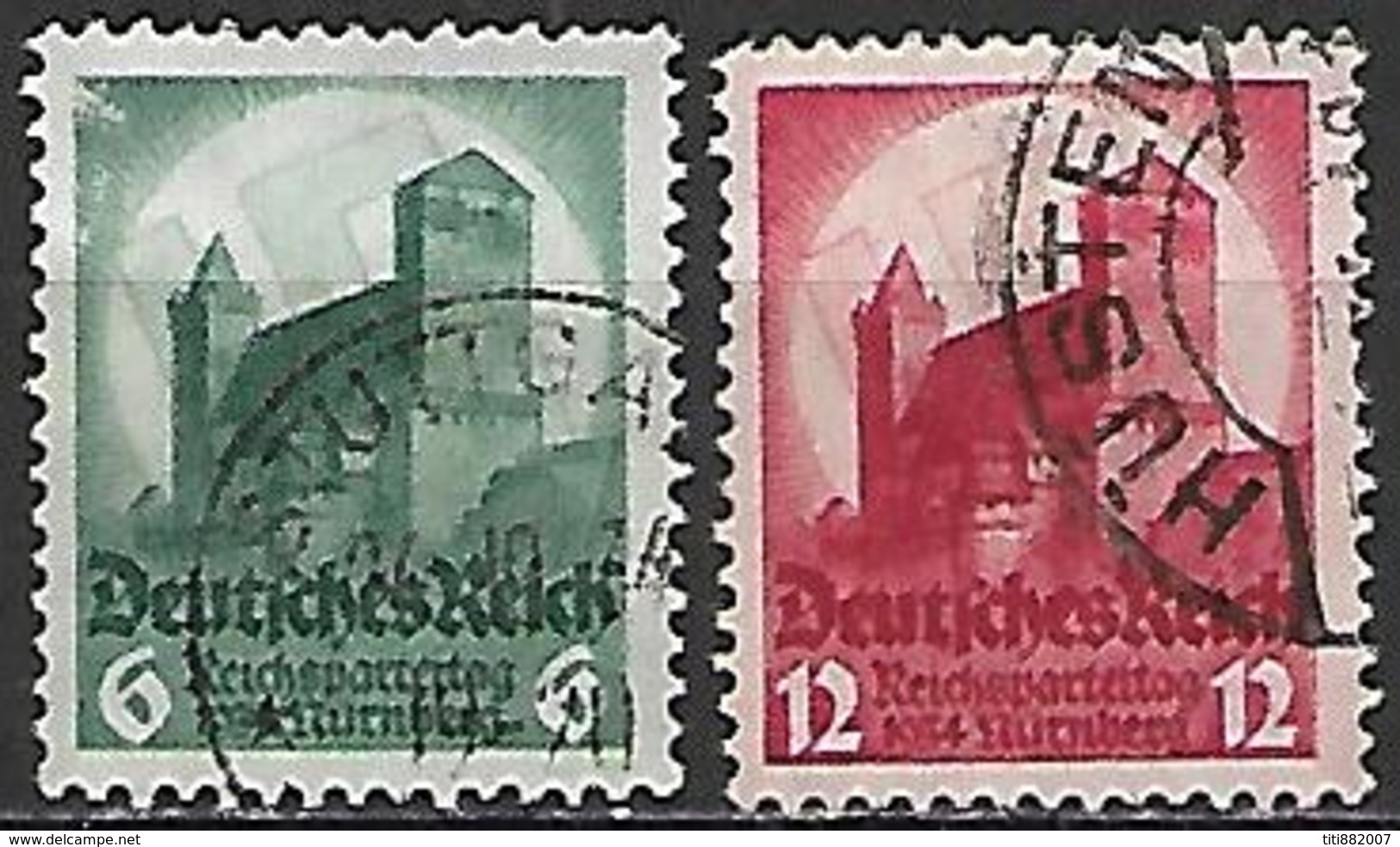 ALLEMAGNE   -    1934  .  Y&T N° 511 / 512 Oblitérés.  Château De Nuremberg - Gebraucht