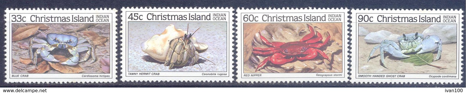 1985. Christmas Island, Crabs, Issue II, 4v, Mint/** - Christmas Island