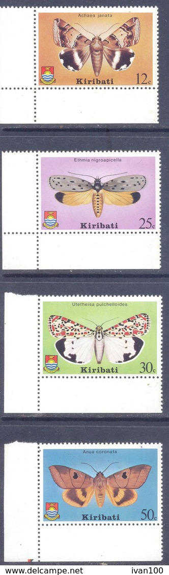 1980. Kiribati, Butterflies, 4v, Mint/** - Kiribati (1979-...)