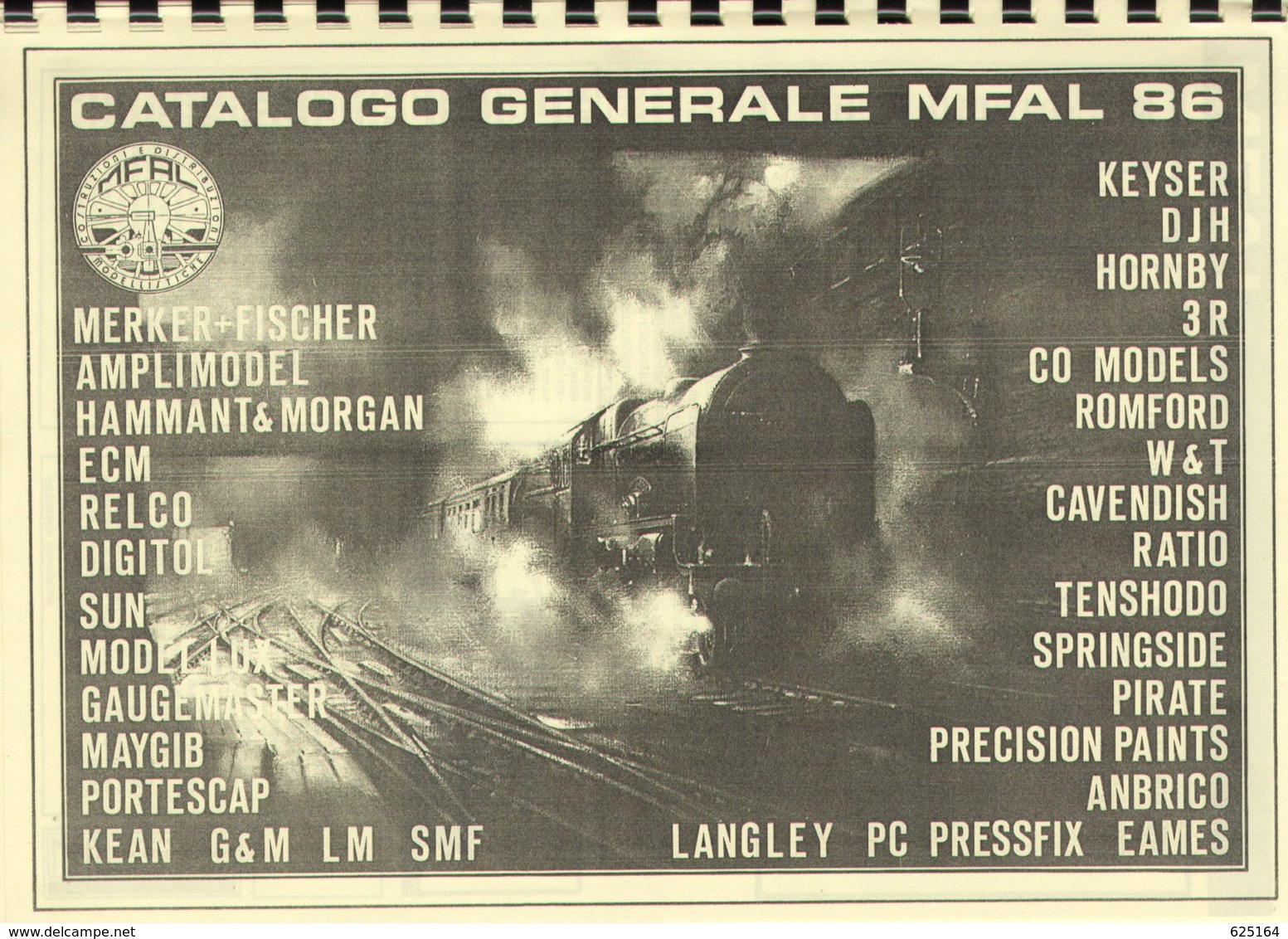 Catalogue MFAL 1986 Generale Keyser Kits Ecc. - En Italien - Non Classés