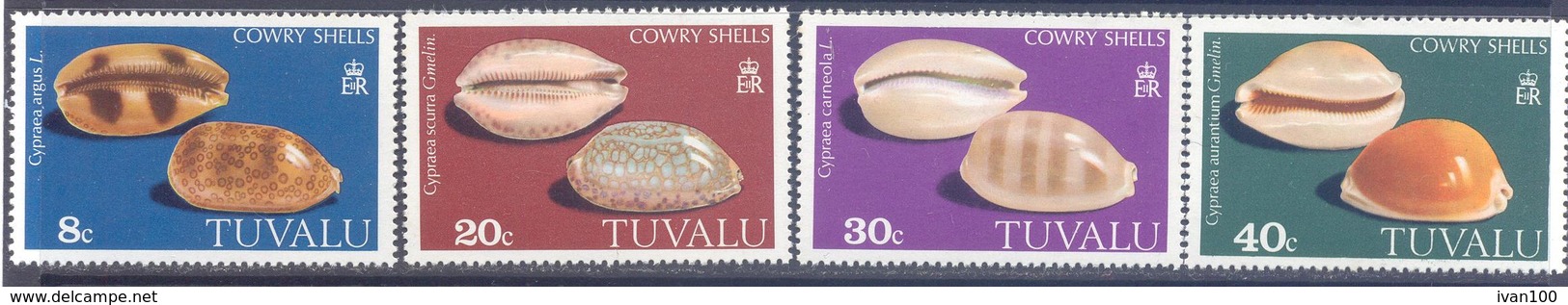1988. Tuvalu, Marine Life/Shells,4v, Mint/** - Tuvalu