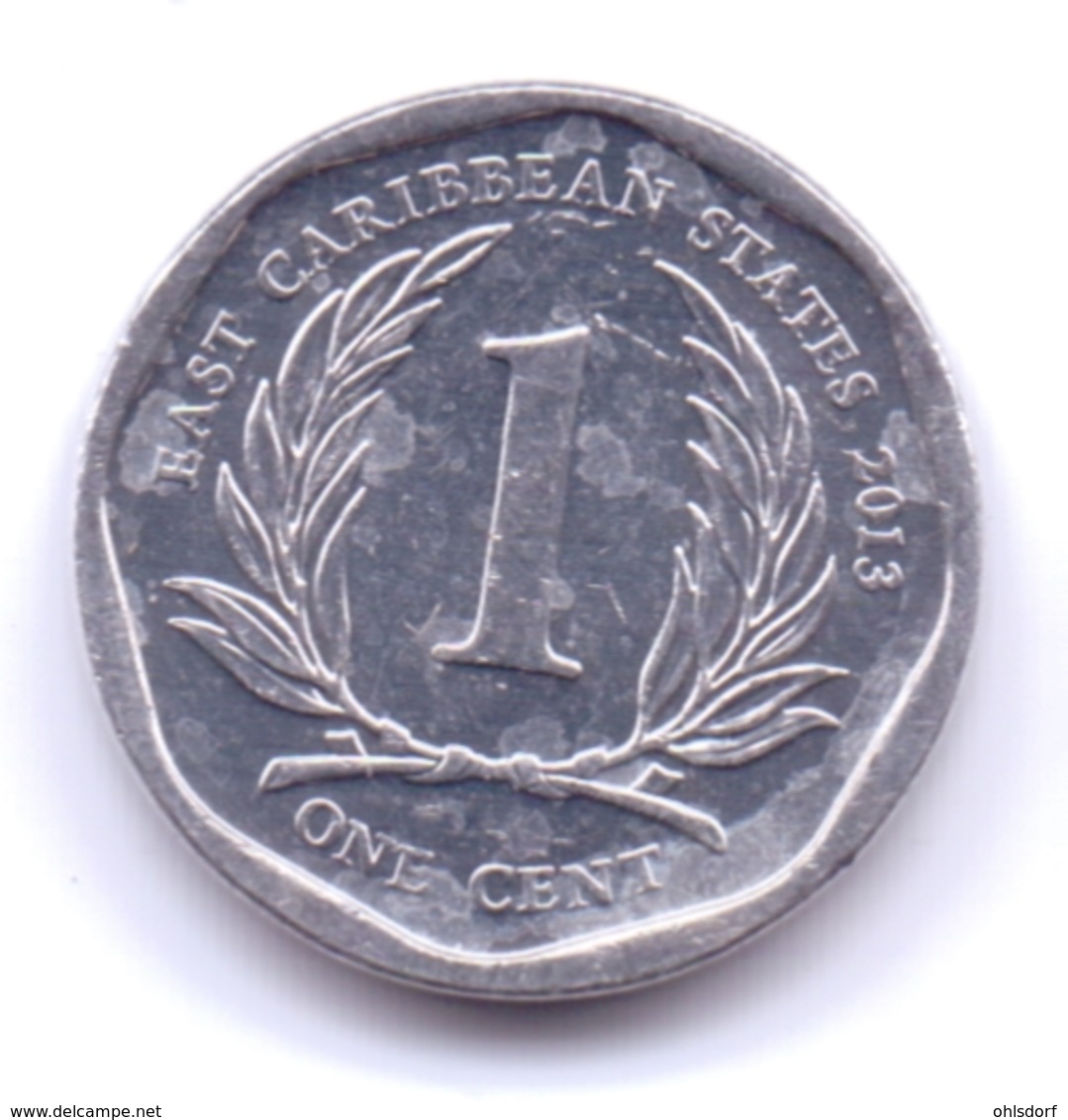 EAST CARIBBEAN STATES 2013: 1 Cent, KM 34 - East Caribbean States