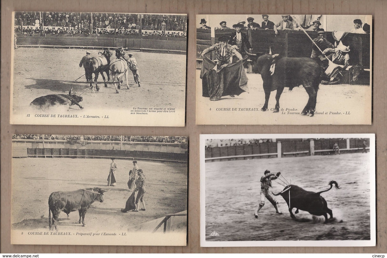 LOT 20 CPA Quelques CPSM TAUROMACHIE CORRIDA COURSE TAUREAUX ANIMATION Arènes Toréadors TBE - Zonder Classificatie