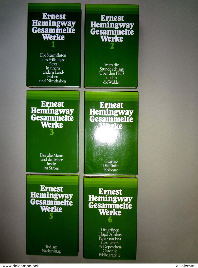 ERNEST Hemingway "Gesammelte WERKE" In 6 Bänden Komplett, 1. Auflage 1977, TOP-Zustand! - Erstausgaben