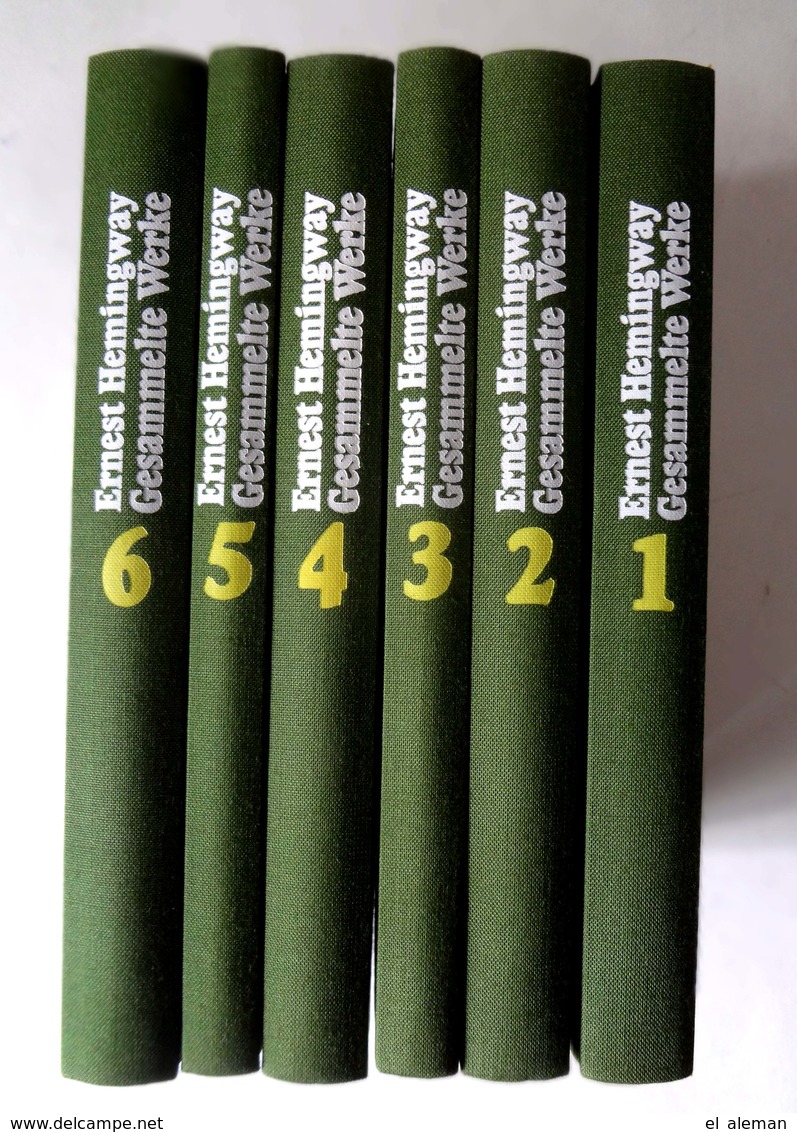 ERNEST Hemingway "Gesammelte WERKE" in 6 Bänden komplett, 1. Auflage 1977, TOP-Zustand!