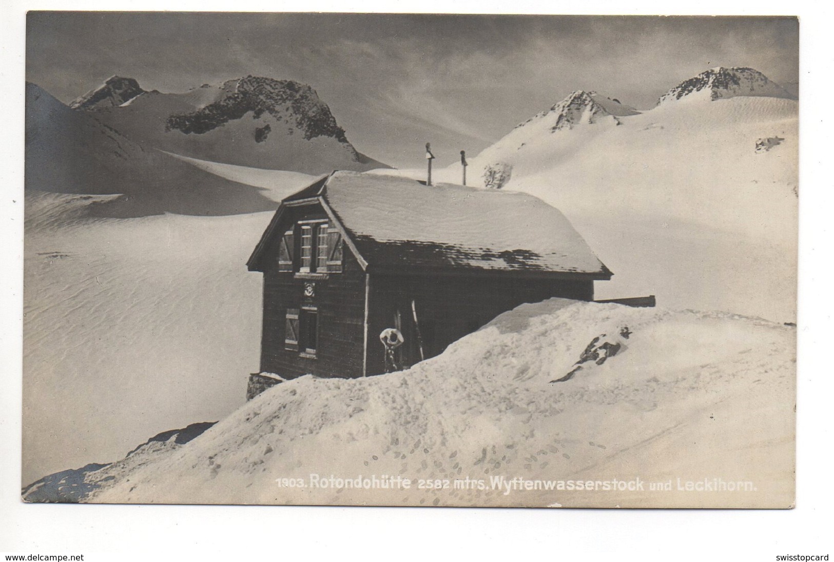 REALP Rotondohütte Ski-Läufer Gel. 1915 Feldpost - Realp