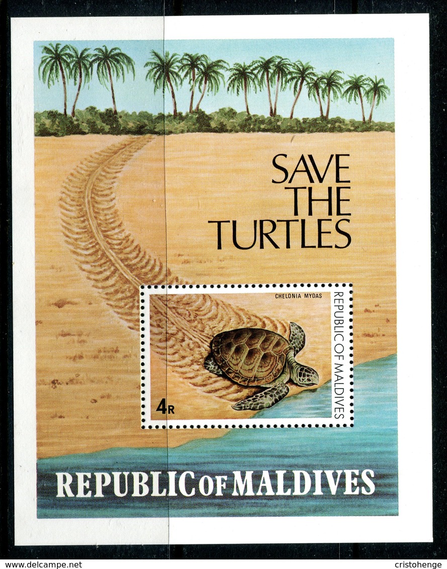 Maldive Islands 1980 Turtle Conservation Campaign MS HM (SG MS859) - Maldives (1965-...)