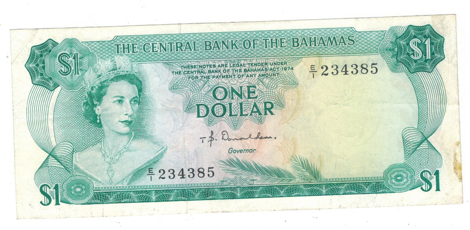 Bahamas 1 Dollar , (Act 1974), VF/XF - Bahamas