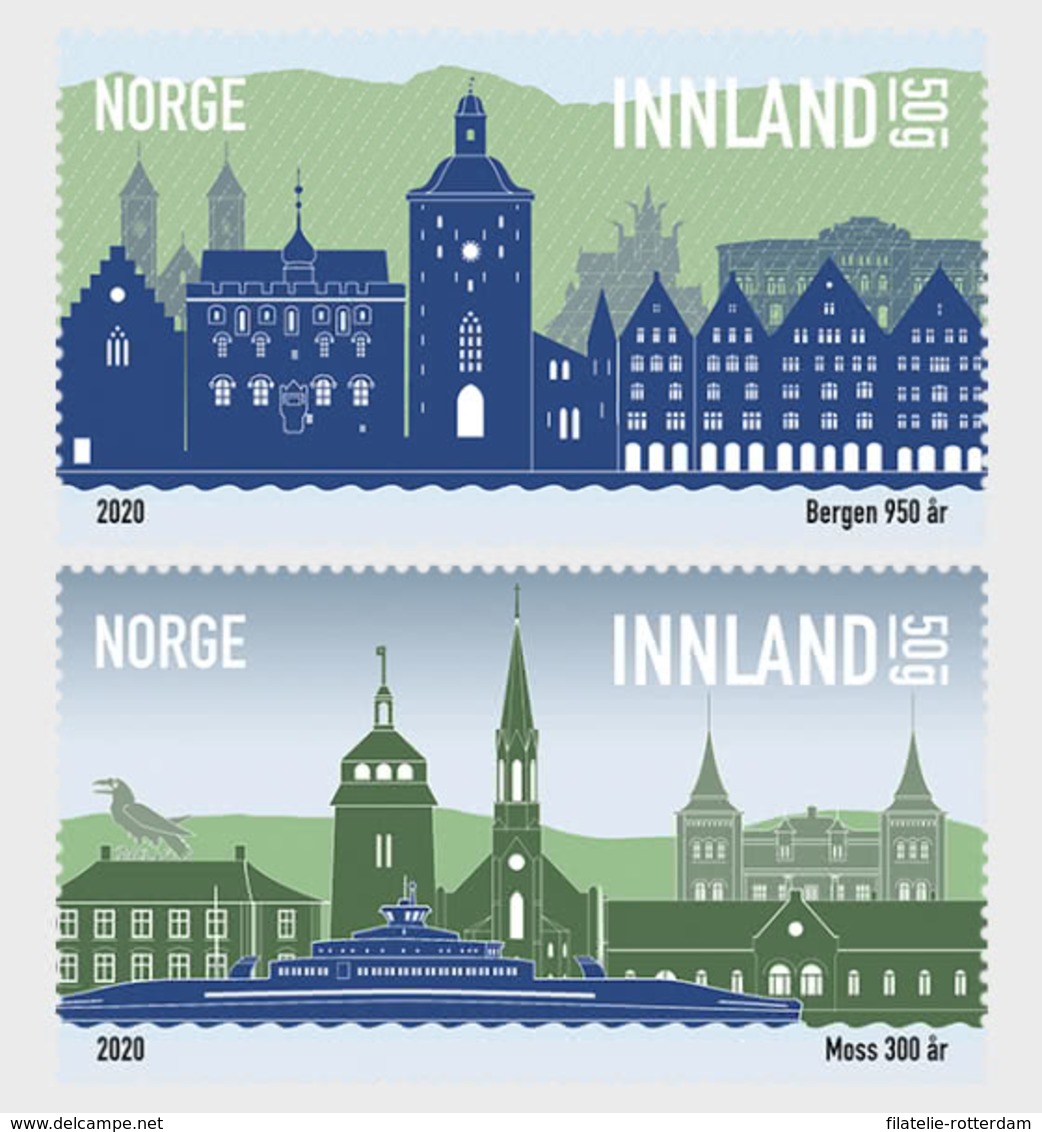 Noorwegen / Norway - Postfris / MNH - Complete Set Steden, Bergen En Moss 2020 - Ongebruikt
