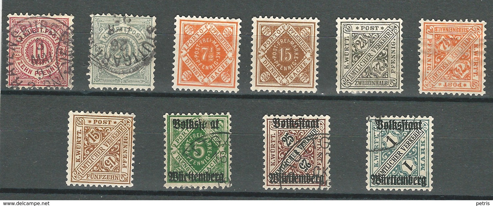 Wuerttemberg - Lot Of 10 Stamps - Lot. 4885 - Sonstige & Ohne Zuordnung