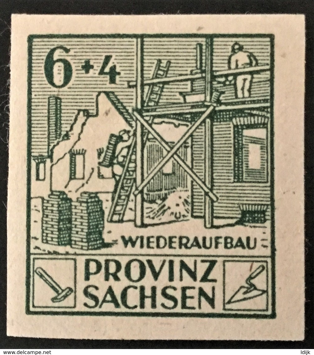 1946 Provinz Sachsen : Wiederaufbau Mit Plattenfehler IV Mi.87 B IV**) - Altri & Non Classificati