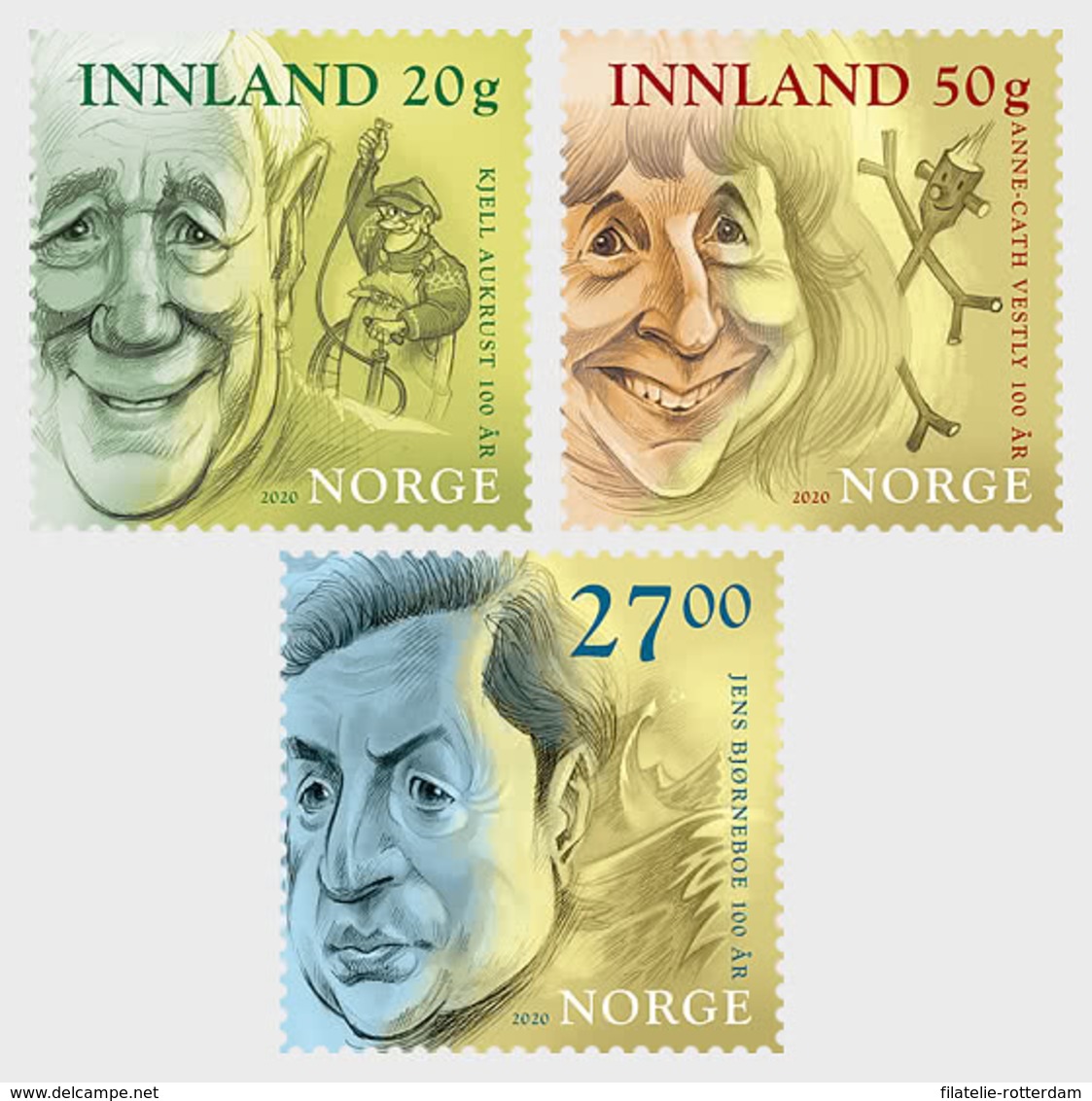 Noorwegen / Norway - Postfris / MNH - Complete Set Schrijvers 2020 - Nuevos