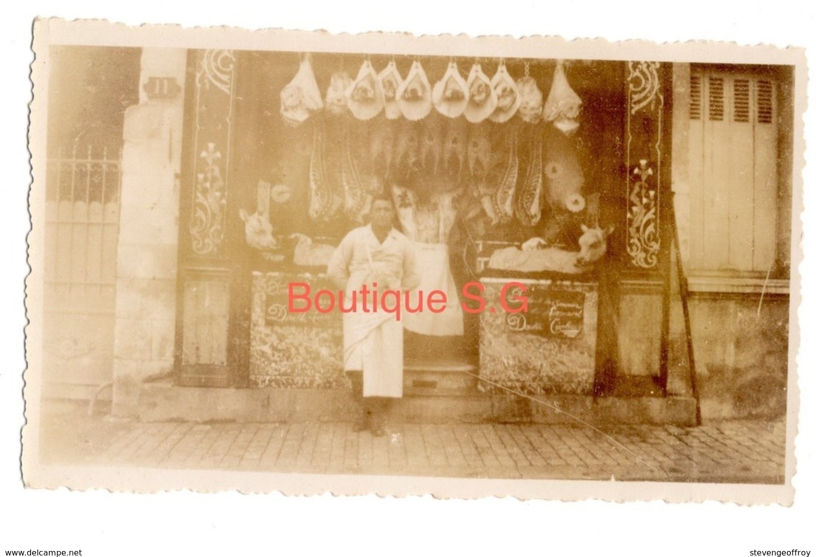 Photo Devanture Boucherie Homme Viande 11x7 Cm - Places