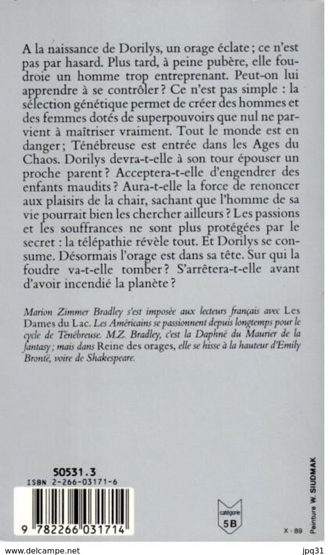 Marion Zimmer Bradley - Reine Des Orages - Presses Pocket 1990 - Presses Pocket