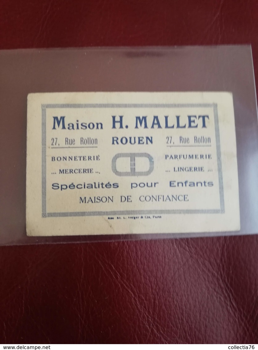 CHROMO ROUEN MAISON MALLET  RUE ROLLON 10 X 7 CM - Other & Unclassified