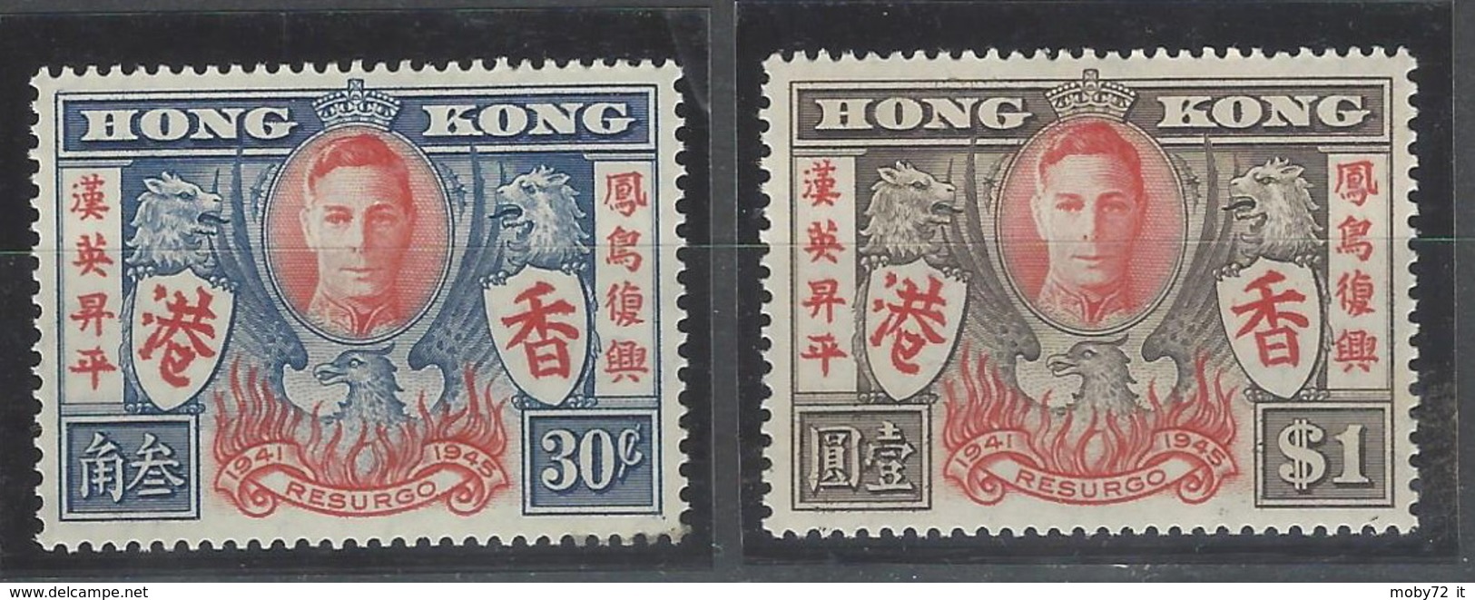 Hong Kong - 1946 - Nuovo/new MNH - King George VI - Mi N. 169/70 - Neufs