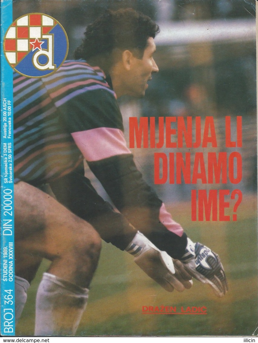 Magazine / Newspapers NO000039 - Football Soccer Calcio Yugoslavia Croatia Dinamo Zagreb 1989-11 - Lingue Slave