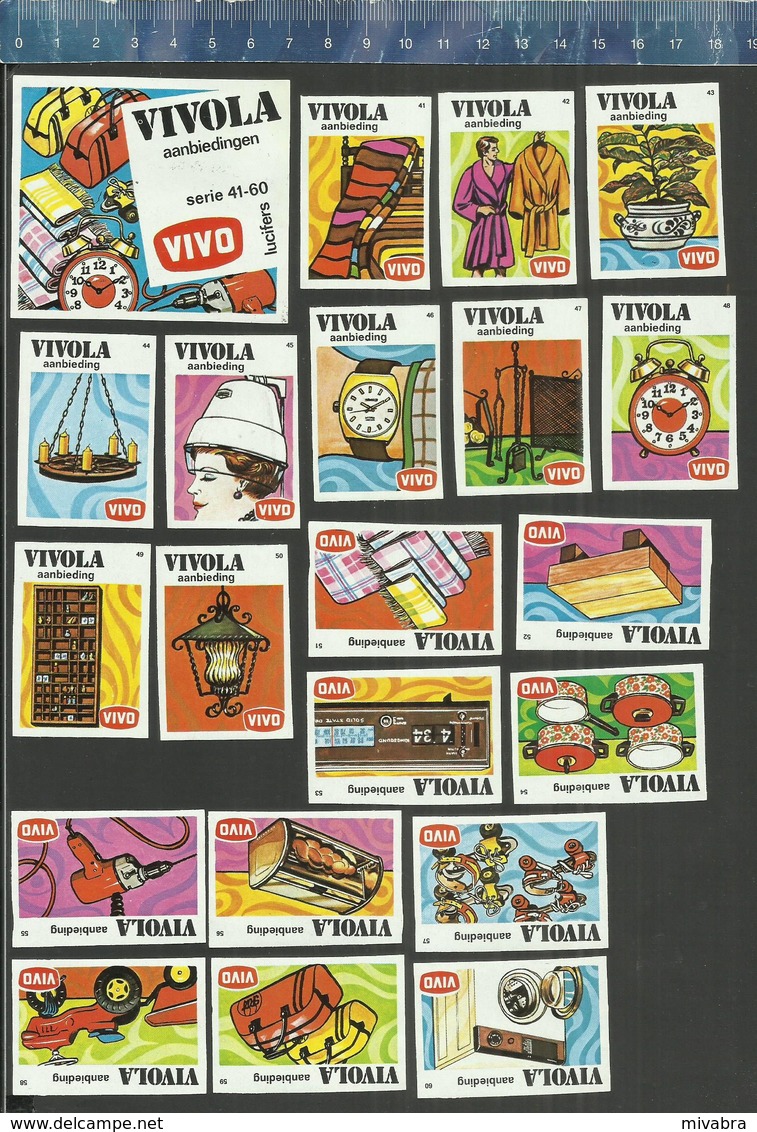 VIVO - VIVOLA  AANBIEDINGEN SERIE 3 - 1974  Matchbox Labels THE NETHERLANDS - Matchbox Labels