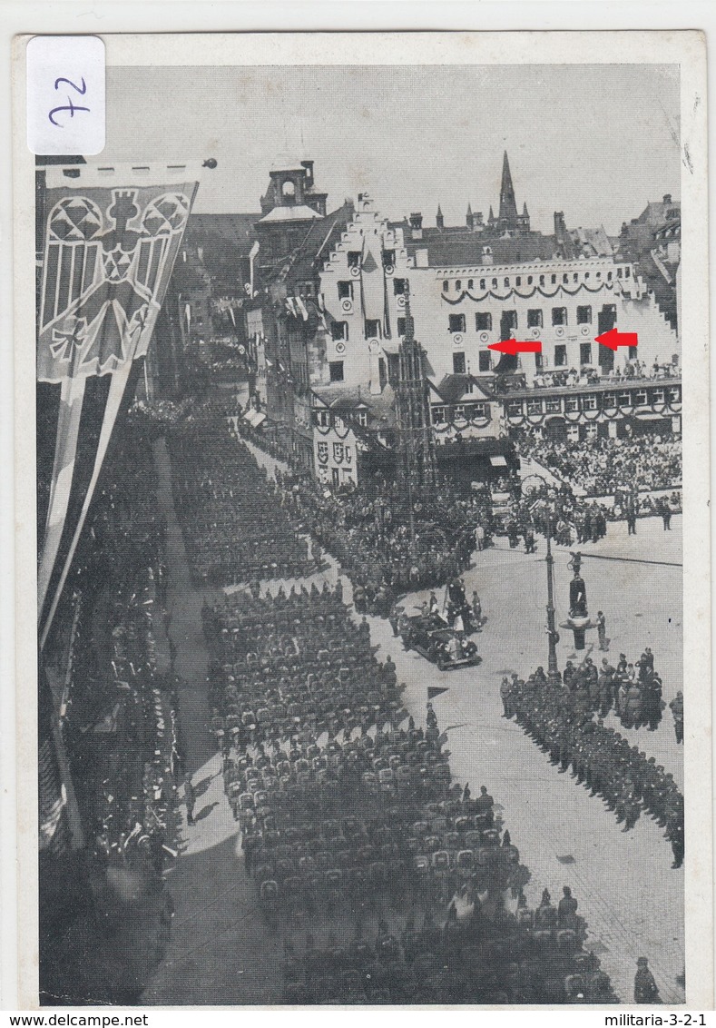 72, Nürnberg Frühe Parteitag Karte Umzug In Der Stadt Von 1934, Selten ! - War 1939-45