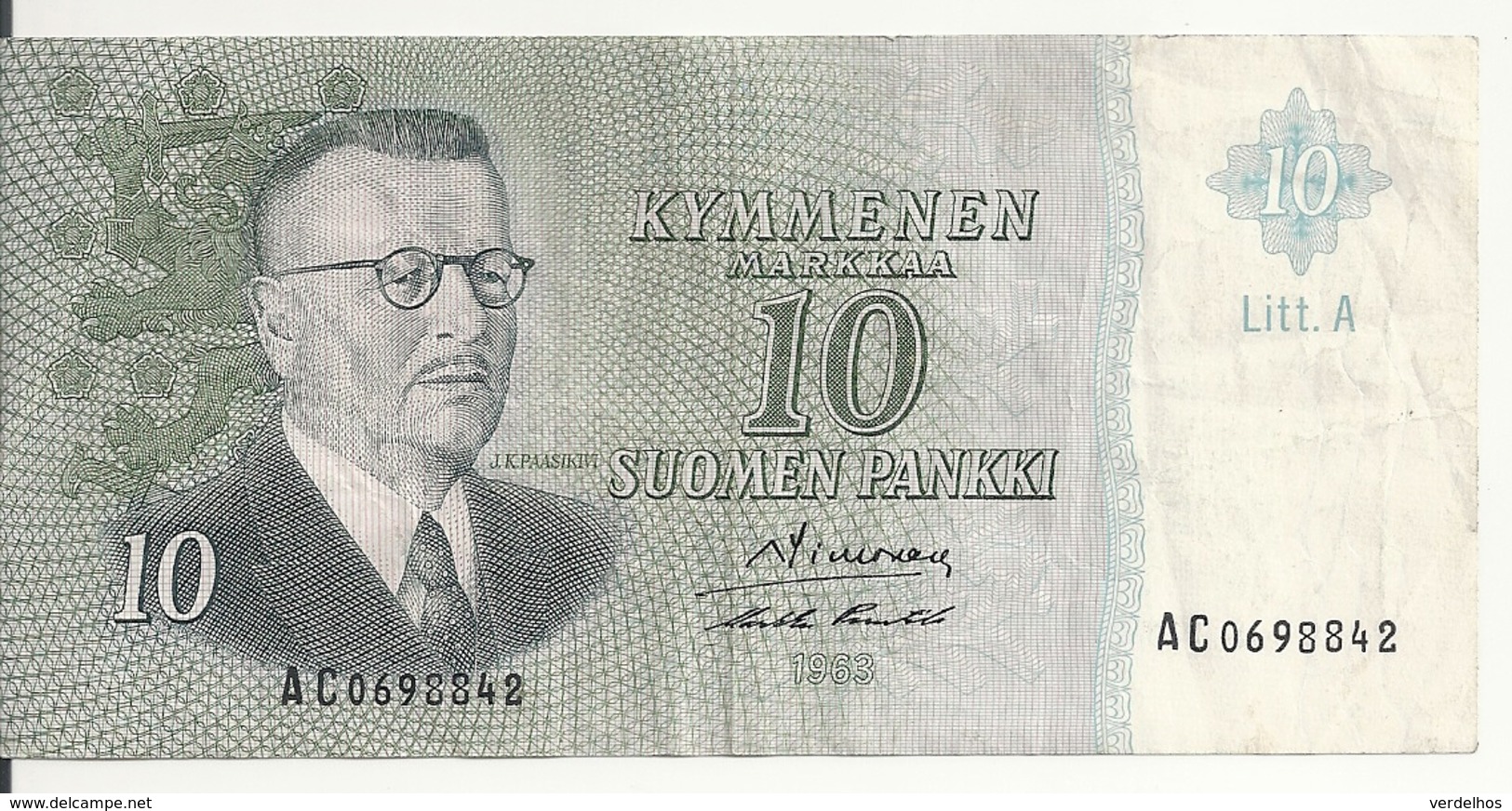 FINLANDE 10 MARKKAA 1963 VF P 104 - Finland