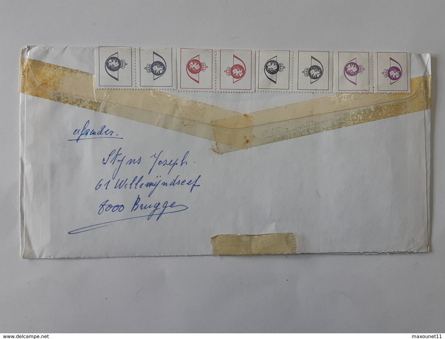 Enveloppe Avec Blocs De Timbres Multiples Envoyée De Brugge Vers Bullingen ... Lot110 . - Cartas & Documentos