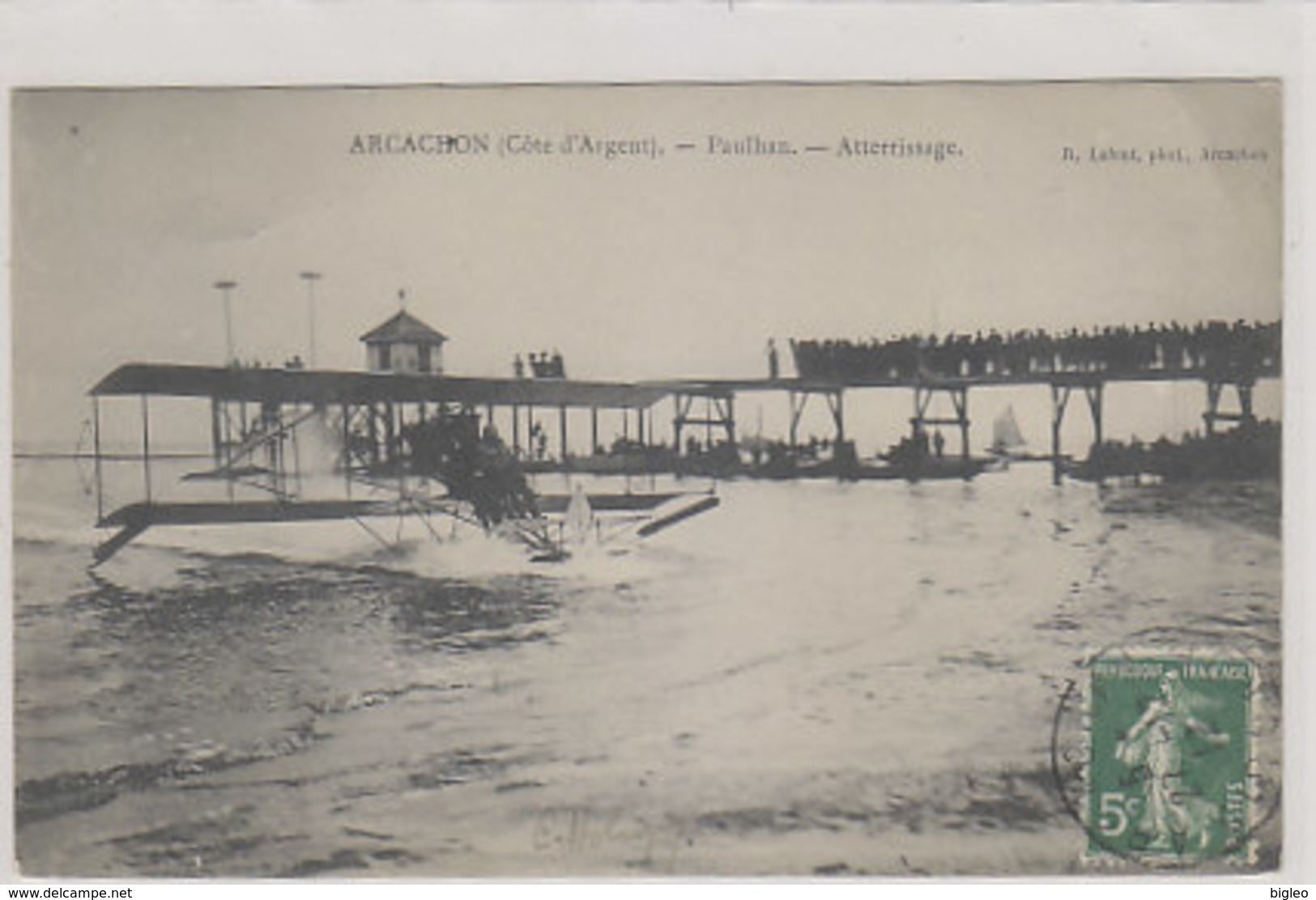 Arcachon - Aterrissage De Paulhan - 1912        (A-221-200115) - Aviadores