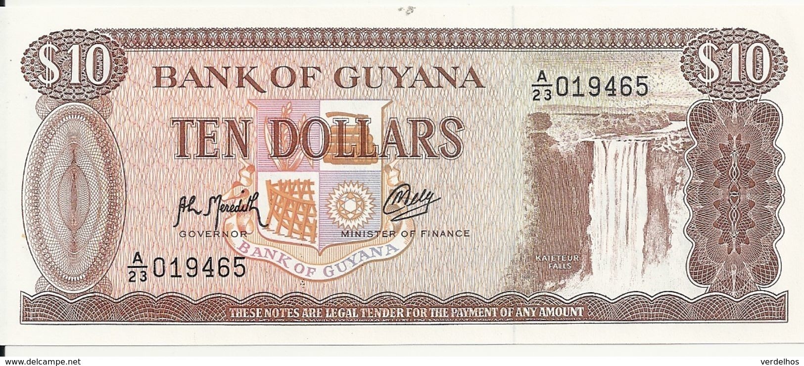 GUYANE 10 DOLLARS  ND1992 UNC P 23 F - Guyana