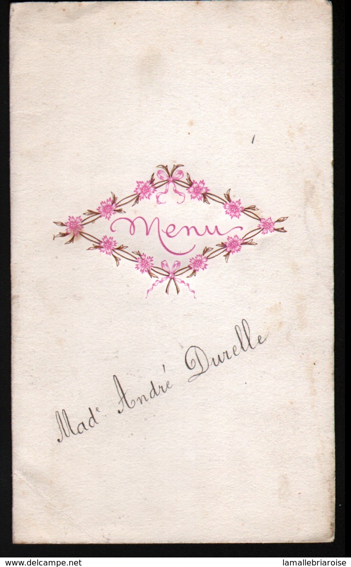 Menu , Orleans, Villa Sebastopol, 26 Septembre 1931 - Menus