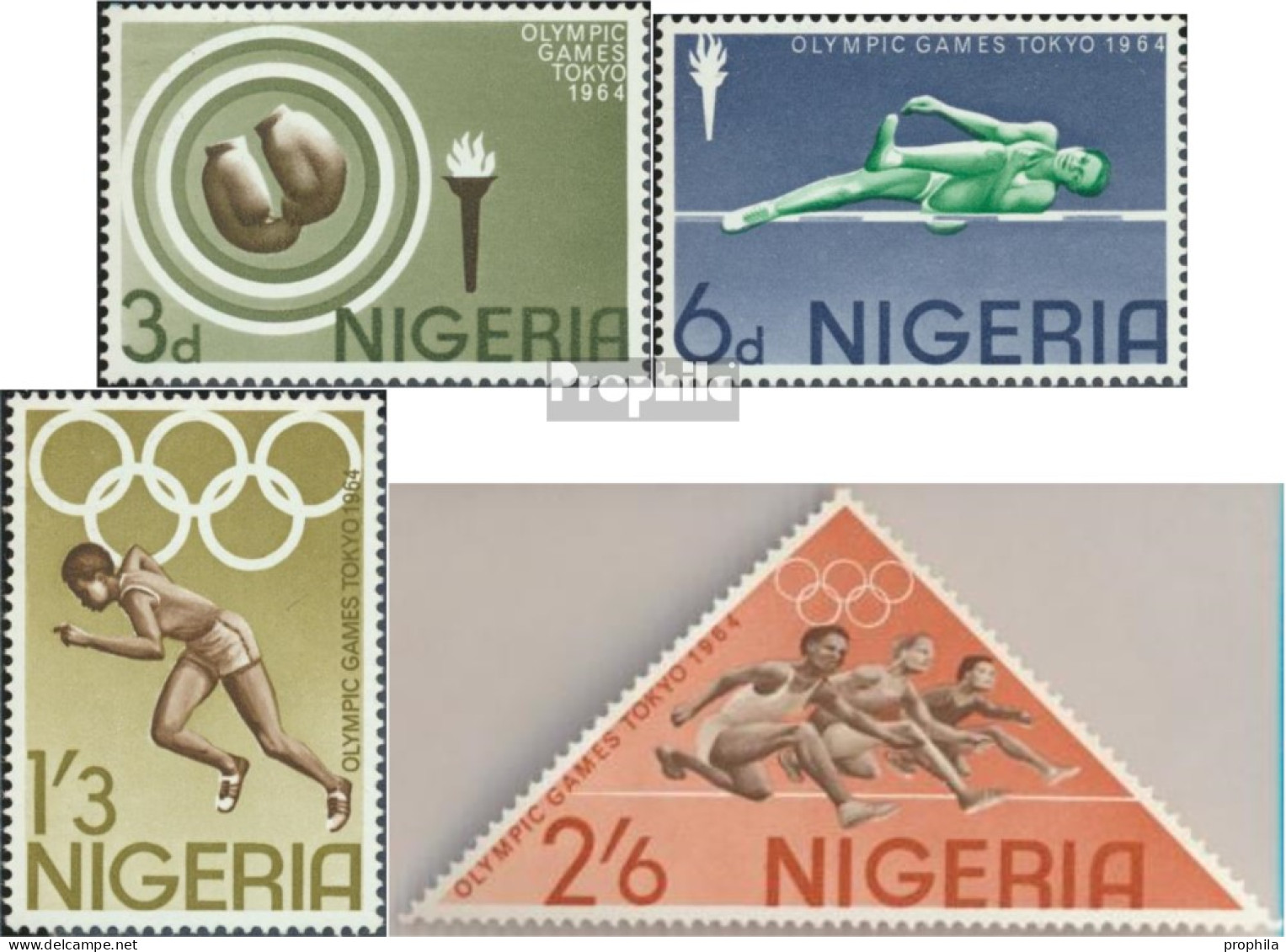 Nigeria 156-159A (kompl.Ausg.) Postfrisch 1964 Olympische Sommerspiele - Nigeria (1961-...)