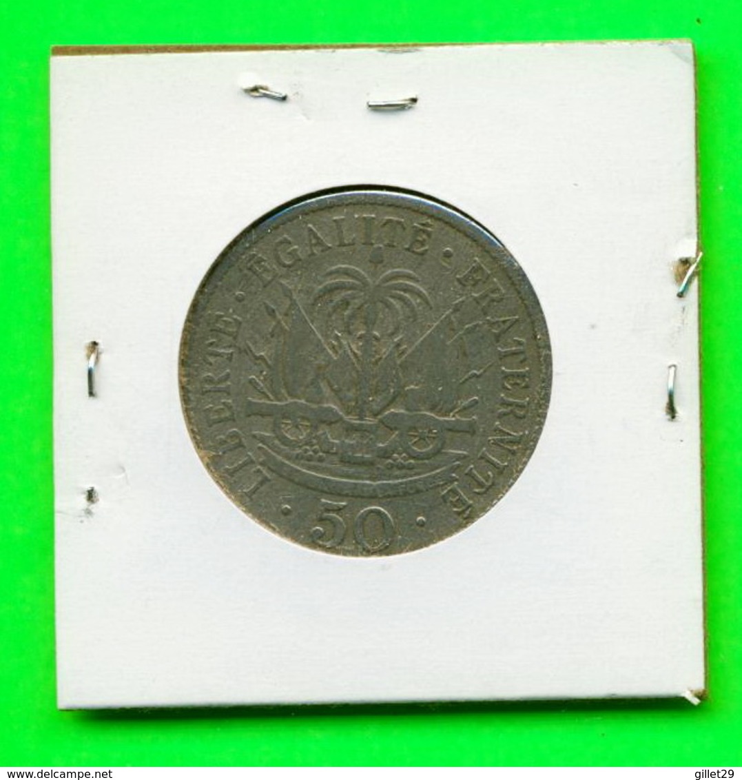 MONNAIES, HAITI - 1908 - 50 CENTIMES - - Haiti