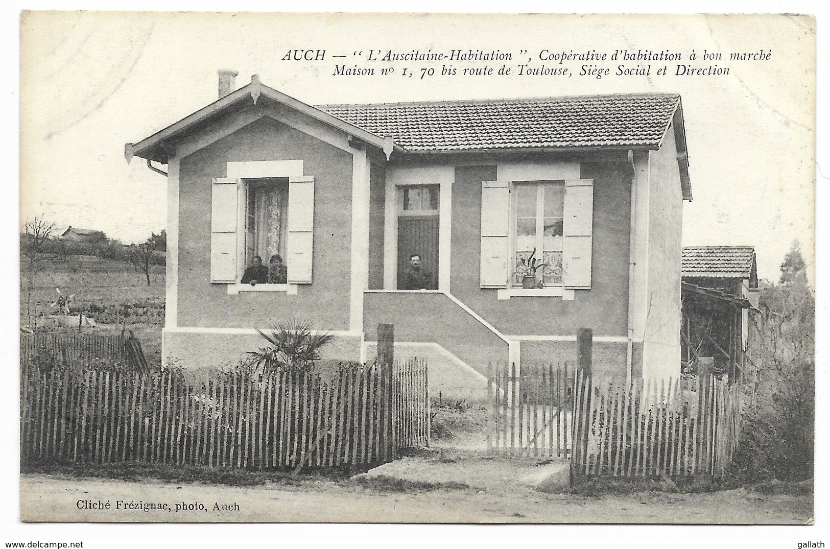 32-AUCH-"L'Auscitaine-Habitation" Coopérative D'habitation à Bon Marché-Maison N°1, 70bis Route De Toulouse ... Animé - Auch