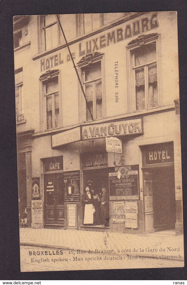 CPA Belgique Belgia Bruxelles Commerce Shop Front Circulé - Cafés, Hotels, Restaurants