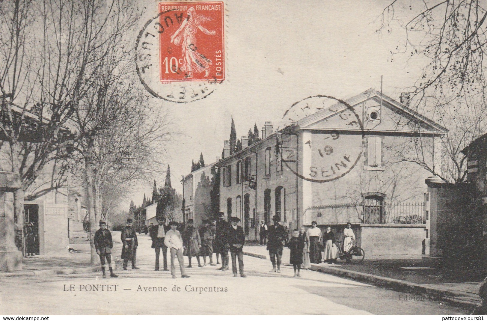 CPA (84) LE PONTET Avenue De Carpentras (2 Scans) - Le Pontet