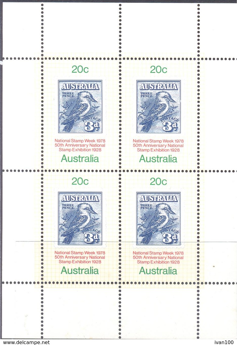 1978. Australia, National Stamp Week, S/s, Mint/** - Ongebruikt